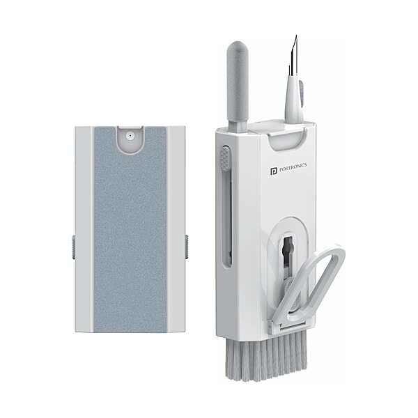 Portronics Clean M 8-in-1 Device Cleaner Kit – Brushes, Wipes & Sprays