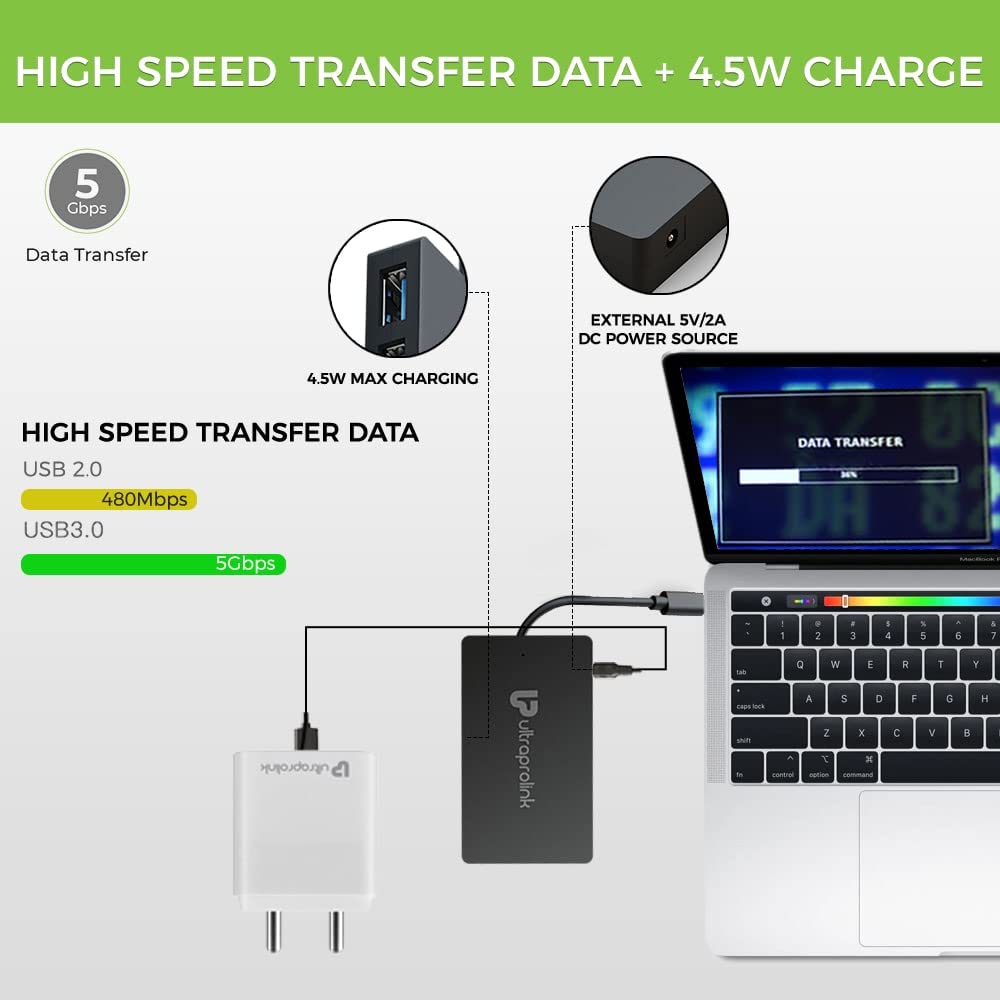 Ultraprolink UL1054 iExpand USB-C to USB 3.0 X 4 Port Hub