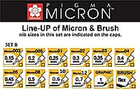 SAKURA MICRON BLACK 12PCS SET B SAKURA MICRON BLACK 12PCS SET B