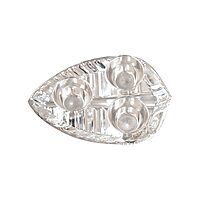 Silver Haldi Kumkum Trible Leaf Holder