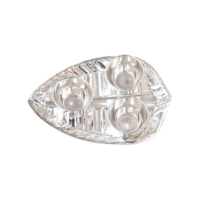 Silver Haldi Kumkum Trible Leaf Holder Silver Haldi Kumkum Trible Leaf Holder