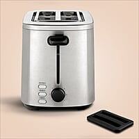 Crompton SunBrown Royale Pop-up Toaster 800W with Bun Warming Rack  7 Browning Levels with Reheat, Defrost & Cancel Function