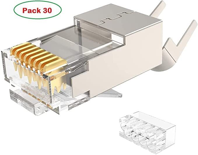 uPort CAT7 Connector – Shielded RJ45 Plug offers high-speed data transmission with enhanced shielding for reduced interference. Ideal for networking applications requiring reliable performance.
