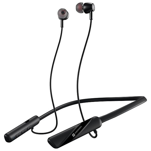 Portronics Harmonics Z10 Bluetooth In-Ear Headset – V5.3, Type-C | 35Hrs Play Time | Black