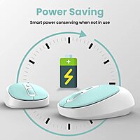 Portronics Toad 27: Blue Wireless Mouse with Silent Clicks, ergonomic design, 2.4GHz connectivity, long battery life, perfect for quiet environments, compatible with multiple devices.