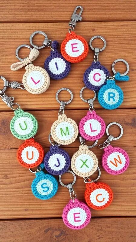 Personalized Crochet Keychain Gift