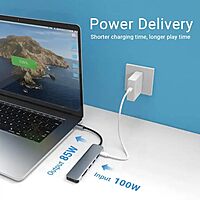 HAMMOK SPARKLE 7-in-1 Type-C Hub! This versatile hub features multiple ports for seamless connectivity, including HDMI, USB-A, and SD card slots, all in a sleek, compact design.