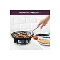Borosil Granito Non-Stick Fry Pan3L, Induction Friendly, Granite Finish, PFOA-Free,26 cm Diameter, Black