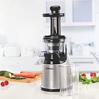 Borosil Health Pro 200-Watt Slow Juicer, Black