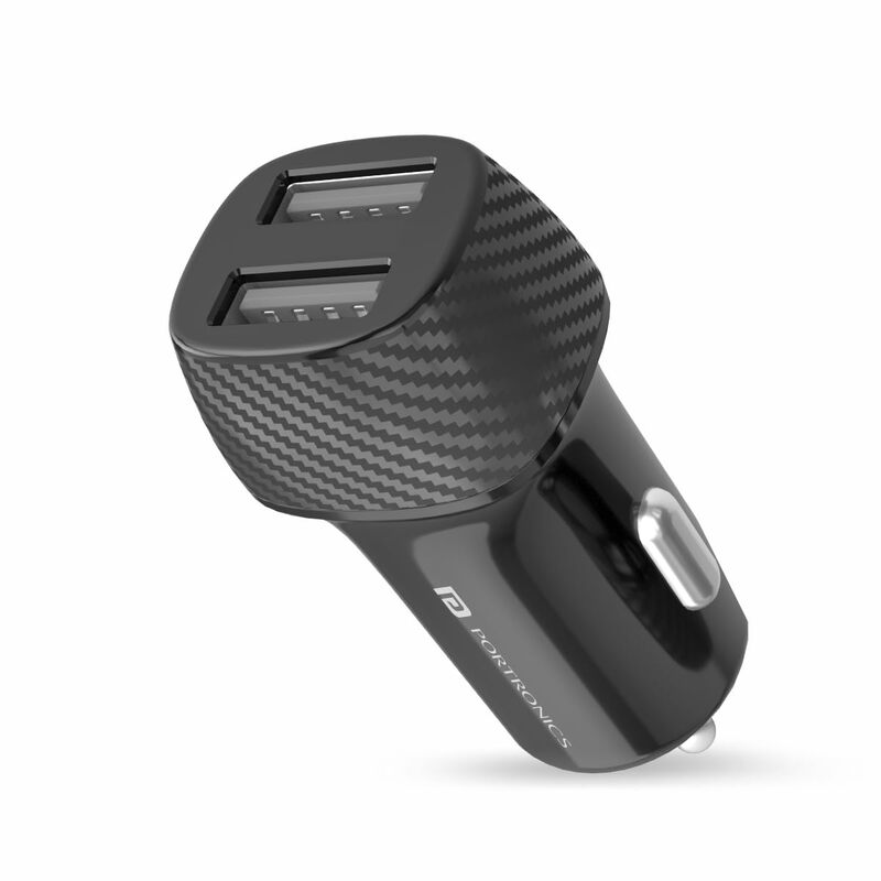 Portronics Car Power 5 – 12W Fast Car Charger with Micro USB (Black) offers rapid charging for your devices on the go. Compact design, durable build, and efficient performance for all your travels.