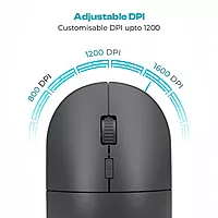 Lapcare WL‑102 combo: 104‑key spill‑resistant wireless keyboard, optical mouse (800–1600 DPI), low‑battery LED alert, USB nano‑receiver & power‑saving mode.
