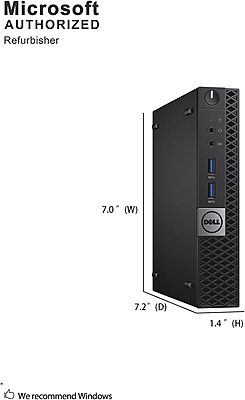Refurbished Dell Optiplex 3040 MFF i3 6th Gen Desktop | 8GB/16GB RAM | 256GB/512GB SSD | W11