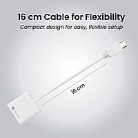 Portronics DigiBridge White – HDMI To VGA Converter, 1080p, Compact Plug-And-Play