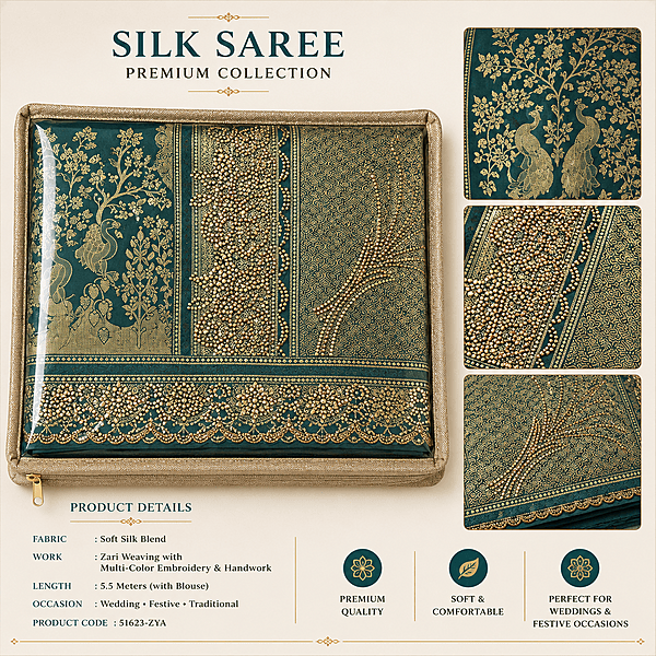 Silk Saree DN. 51623-ZIYA MASLIN