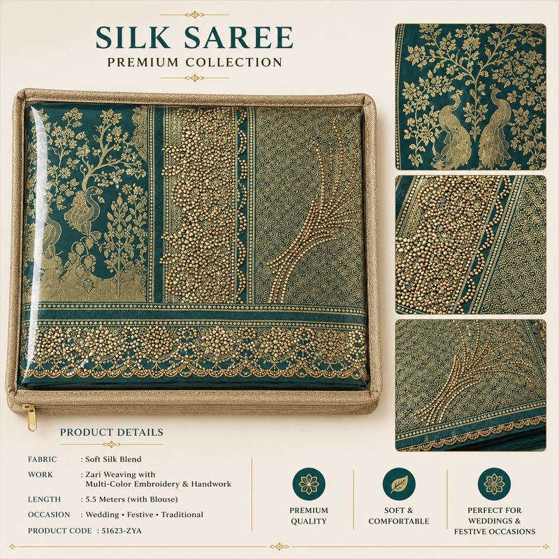 Silk Saree DN. 51623-ZIYA MASLIN