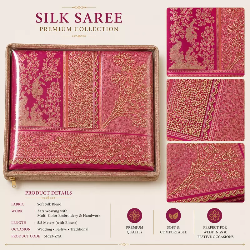 Silk Saree DN. 51623-ZIYA MASLIN