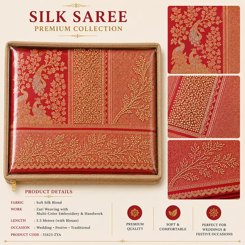 Silk Saree DN. 51623-ZIYA MASLIN