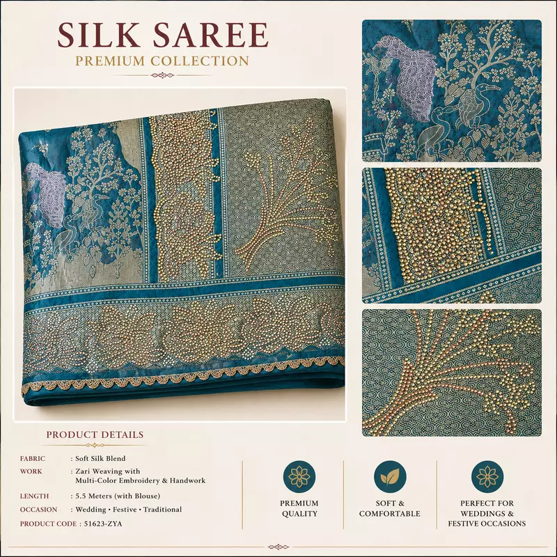 Silk Saree DN. 51623-ZIYA MASLIN