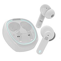 Portronics Twins S11 – Gaming TWS Earbuds, featuring Environmental Noise Cancellation (ENC) for immersive sound, sleek design in white, perfect for gamers seeking high-quality audio experience.