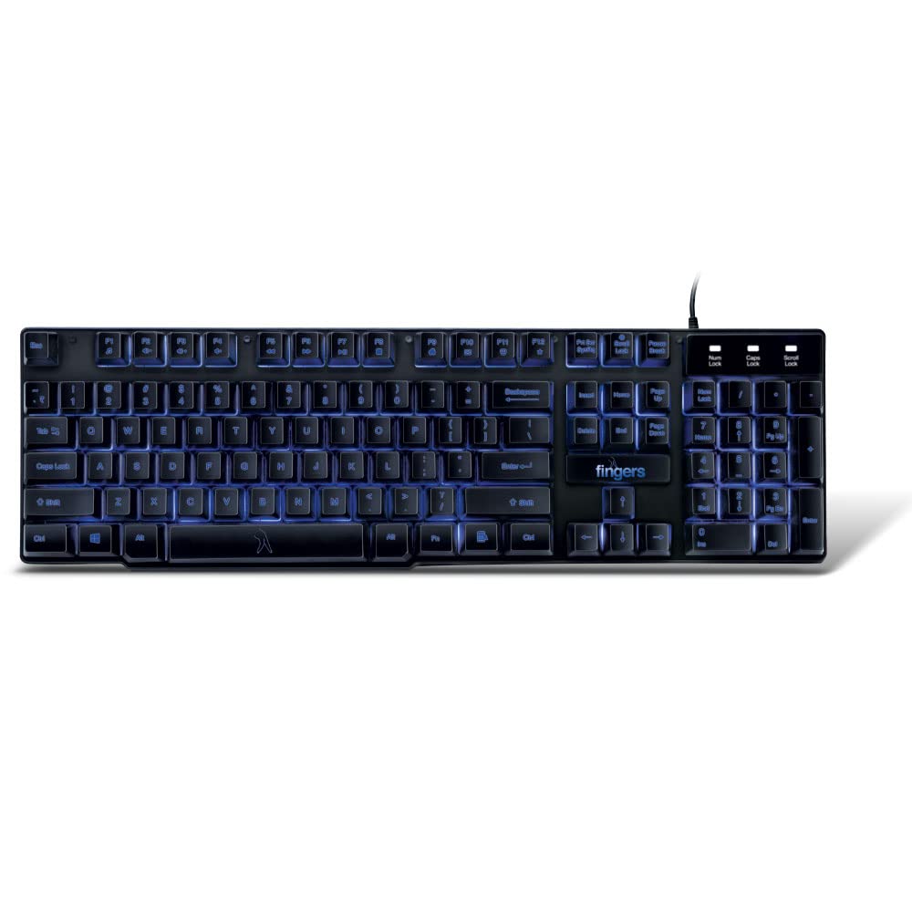 Fingers Blazing Bluelit Wired Keyboard