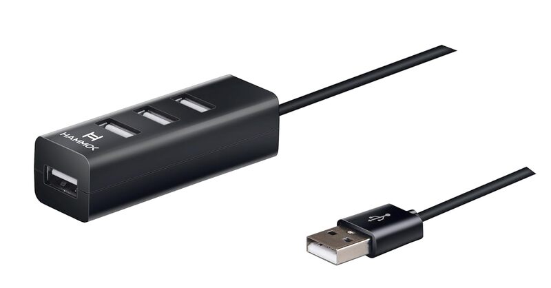 HAMMOK AXIS 4-Port USB 2.0 Hub – Black & White: Expand your connectivity with this sleek hub. Perfect for laptops and desktops, it offers 4 USB 2.0 ports for easy access to your devices.
