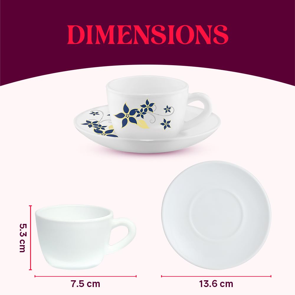 BOROSIL 14CL MUG SET- 6PC 140 ML