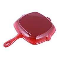 Wonderchef Ferro Cast-Iron 29.5 cm Grill Pan, 2.6L, 4.5 mm, Majolica Red