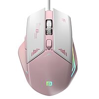 Portronics Vader Pink Gaming Mouse – 6400 DPI RGB features customizable RGB lighting, ergonomic design, and high precision for an immersive gaming experience. Perfect for gamers who love style!