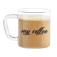 Borosil Classic My Coffee Mug, 305 ml, Transparent