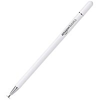 Stylus Pen for Android & iOS All Touchscreen Devices | Fine Point Disc Tip|Lightweight Metal Body with Magnetic Cover - White
