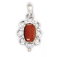 Rajavarthi Stone Silver Pendant | flower design pendant, Dollar