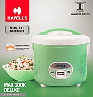 Havells Max Cook Dlx Cl 2.8 Ltr Rice Cooker, 2.8 Liter, Light Green