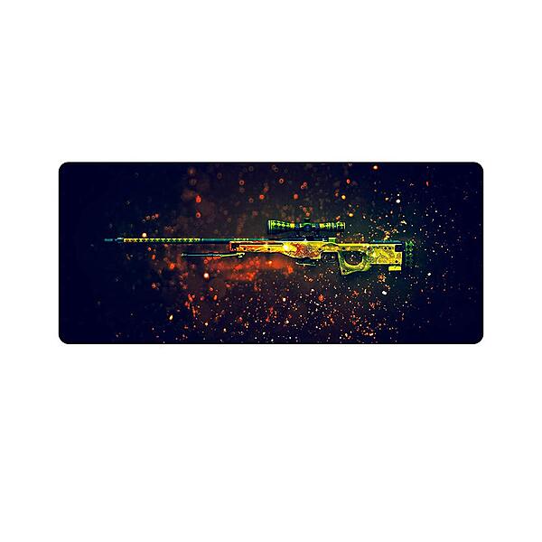 PubG AWM Gun Keyboard Mat – 70 x 30 cm | Gaming Desk Mat | Black