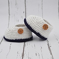 Blue Baby Booties with Double-Layer Sole – Soft & Comfortable Infant Shoes
