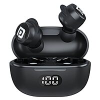 Portronics Twins S5 – TWS Earbuds, LED Display, 15H Battery Life, Bluetooth 5.0, Touch Control, Noise Isolation, Compact Design, Black Color, Perfect for Music & Calls, Lightweight & Portable.