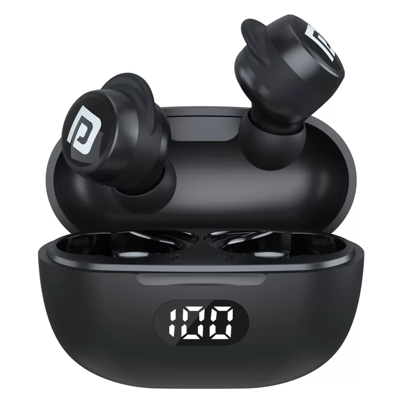 POR 1836 Harmonics Twins S5 TWS Earbuds – Bluetooth 5.2 In-Ear Bass 15H Playtime Black