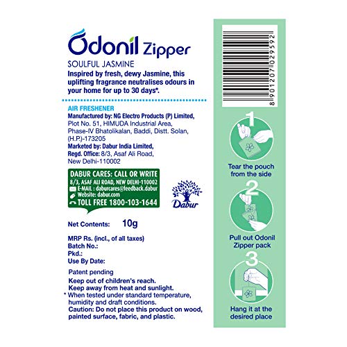 Odonil Air Freshner Zipper Soulful Jasmine