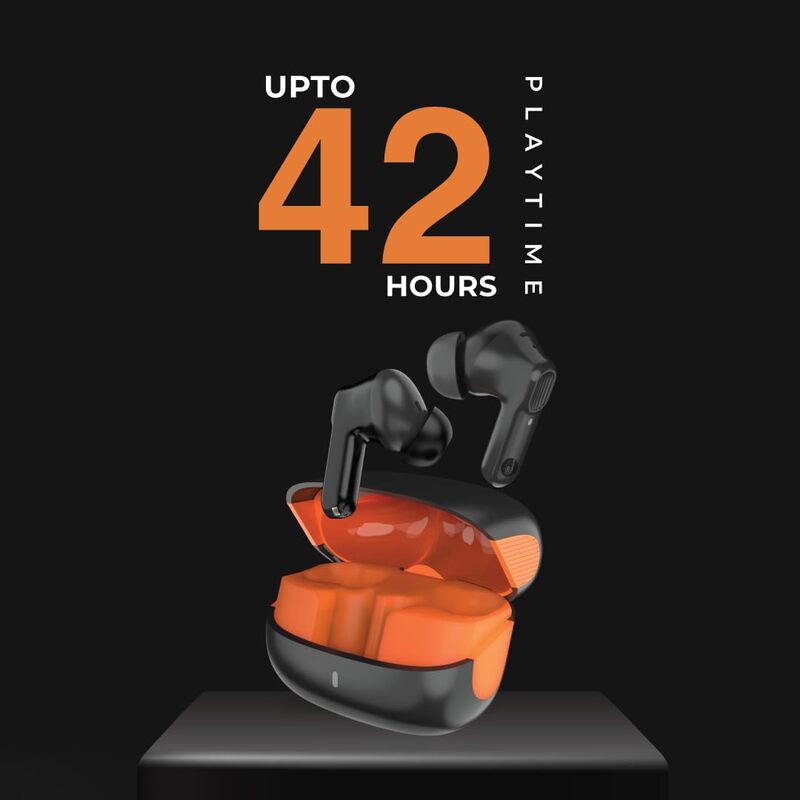 Just Corseca Sonnet TWS Earbuds – Bluetooth 5.4 | Quad Mic ENC | 42H Playtime | Black