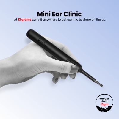 Portronics Xlife Smart Wireless Ear Otoscope Cleaner with 6 LED Lights,Control Via App (Black) Portronics Xlife Smart Wireless Ear Otoscope Cleaner with 6 LED Lights,Control Via App (Black)