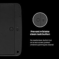 Portronics Ruffpad 12 – 12" LCD Writing Pad, Black. Perfect for notes, sketches, and reminders. Lightweight, portable, and eco-friendly. Easy to use with a simple erase button. Ideal for all ages.