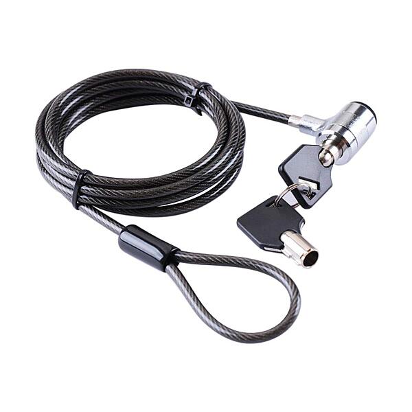 Lapcare LNL‑9292: keyless 3‑digit combo numeric lock for laptops and accessories featuring 1.7 m stainless‑steel cable, cut‑resistant PVC coating—convenient & secure.