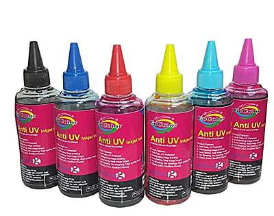 GOCOLOR Anti UV Refill Ink 100 ML X 6 Color Bottle for EPSON Printer (ID Card/Inkjet Paper & Film Printing) GOCOLOR Anti UV Refill Ink 100 ML X 6 Color Bottle for EPSON Printer (ID Card/Inkjet Paper & Film Printing)