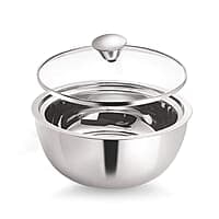 Borosil - SF0900GLCS11 Stainless Steel Insulated Curry Server, 900ml, Silver