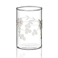 Borosil 350 ml Set of 6 pcs Berry Vision Transparent Drinking Glass | Borosilicate Glass Tumblers for Water, Cold Drinks, Juice| Flame Proof, Microwave & Dishwasher Safe | for Daily use & Gifting