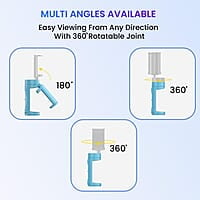 Portronics Mobot Clip Mobile Holder with 360° Adjustable Angles, Light Weight, Pocket Friendly, Mobile Stand for Table