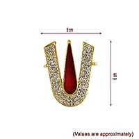 .God Ornament Gold Plated Multi Stone Hand&Leg with Namam, God Stone Ear