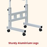 Portronics Buddy D – Laptop Table (Crimson Red, Wood) offers style and functionality, enhancing comfort and productivity for work or leisure.