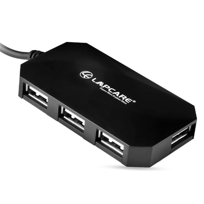 Lapcare LHB-018+ offers 4 USB 2.0 ports for easy connectivity—ideal for expanding laptops and PCs with reliable performance.