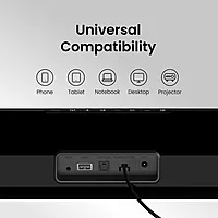 Portronics Pro X1 100W Soundbar – Experience immersive sound with deep bass, USB support for easy connectivity, and sleek design. Perfect for movies, music, and gaming. Elevate your audio experience!