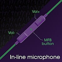 ZEBRONICS DC Joker Edition Buds 30 3.5mm Stereo Wired in Ear Earphone with Inline Microphone for Calling, Volume Control, Multifunction Button, 14mm Drivers, Stylish eartip Design